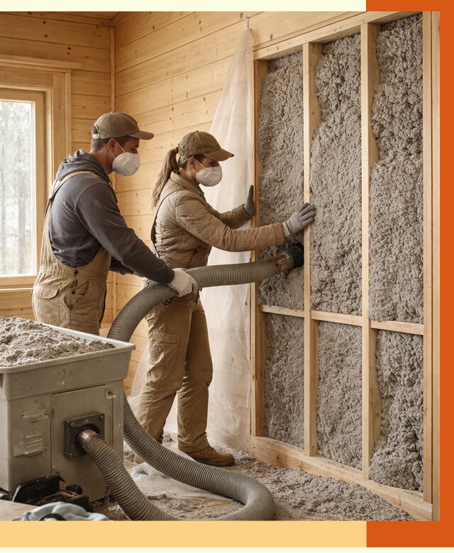 Утепление дачного дома эковатой в Магадане от 1482 руб./м2 — комплексно, ТепломастерМгд