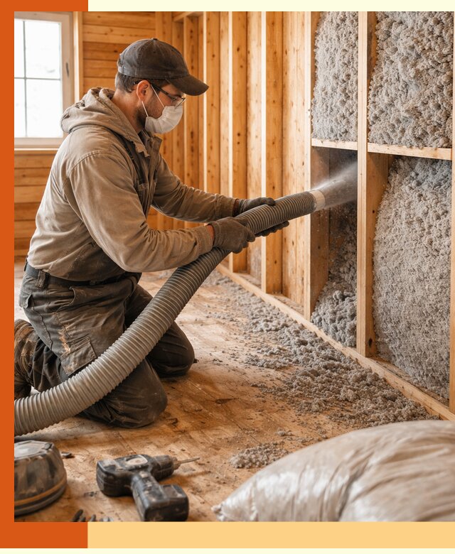 Утепление дачного дома эковатой в Магадане — быстро и надёжно