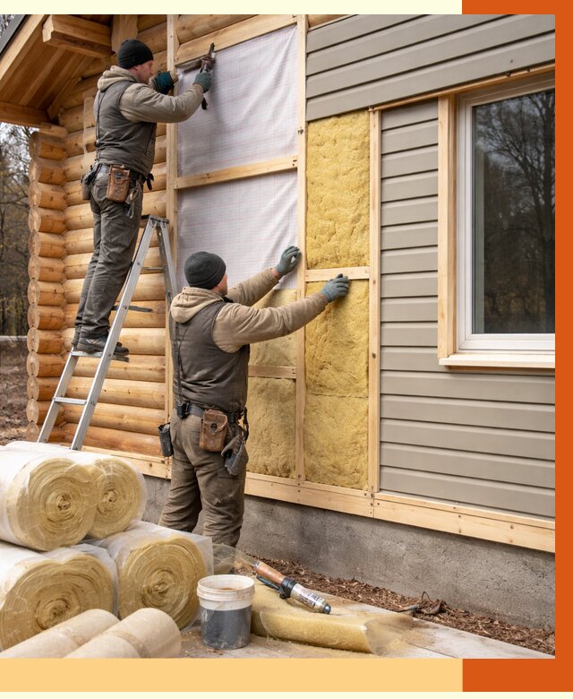 Утепление деревянного дома в Магадане от 6338 руб./м2 — заказать работы | ТепломастерМгд