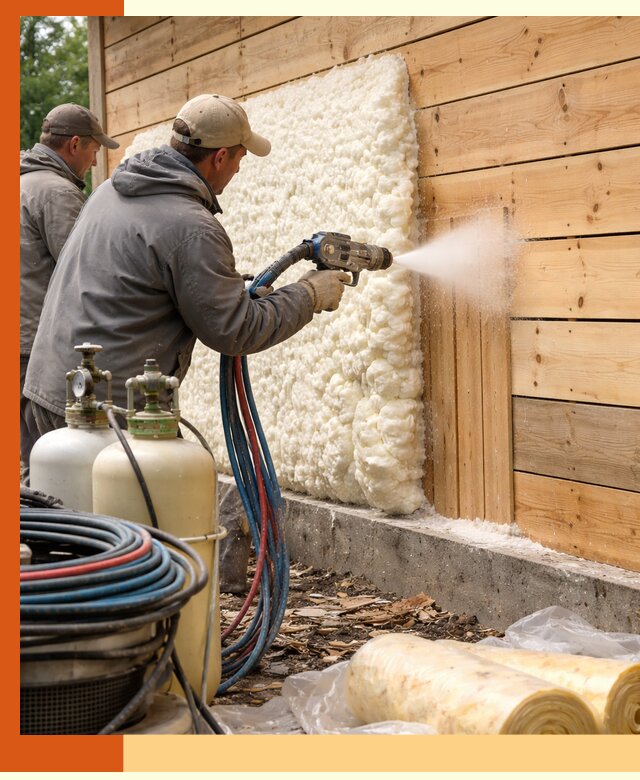 Утепление деревянного дома пенополиуретаном в Магадане