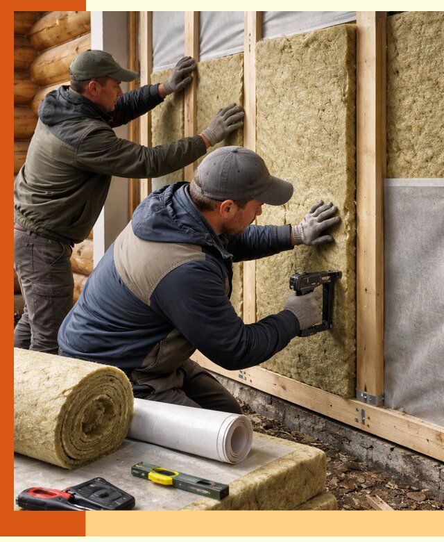 Утепление бревенчатого дома под ключ в Магадане