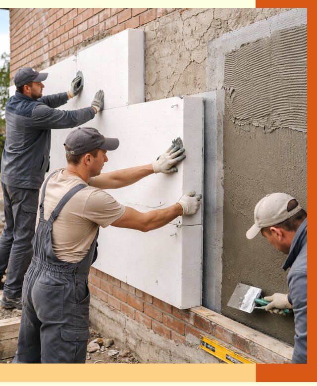 Утепление кирпичного дома в Магадане от 4294 руб. под ключ | ТепломастерМгд