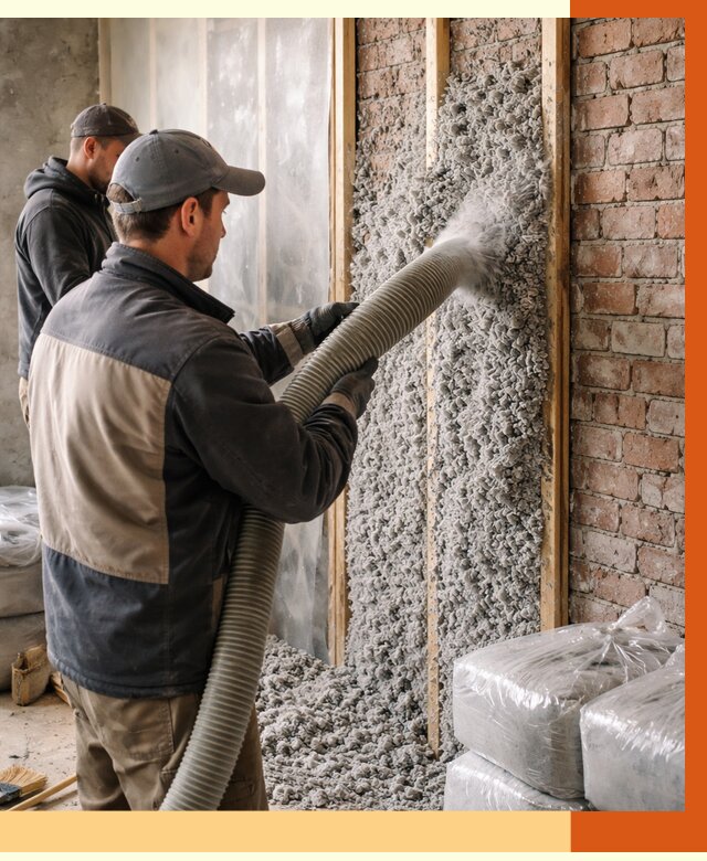 Утепление кирпичного дома эковатой в Магадане от 2402 руб./м² | ТепломастерМгд