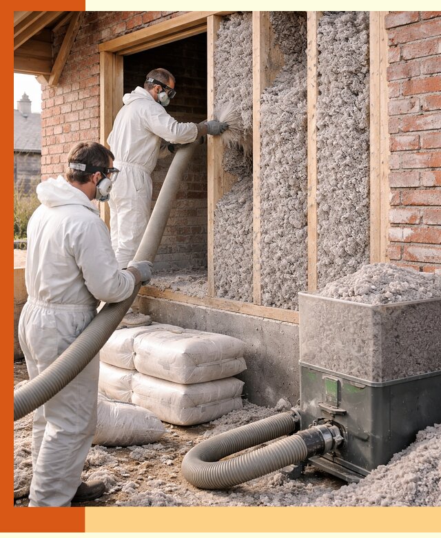 Утепление кирпичного дома эковатой в Магадане