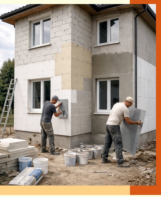 Утепление дома из газобетона в Магадане от 4294 руб./м² — заказать у ТепломастерМгд