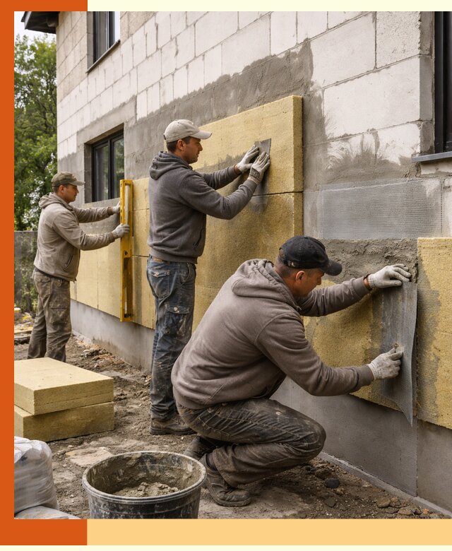 Утепление дома из газобетона в Магадане качественно и долговечно