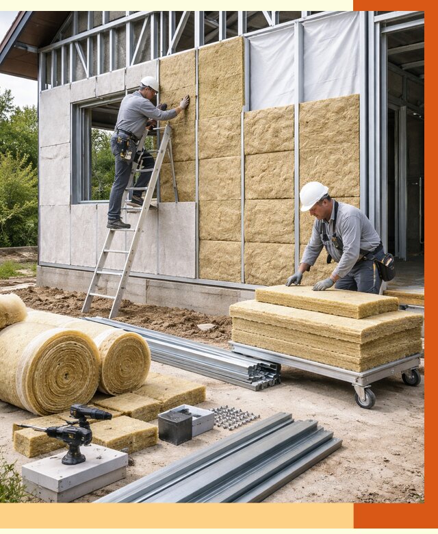 Утепление дома из ЛСТК в Магадане от 5316 руб./м² — профессионально | ТепломастерМгд