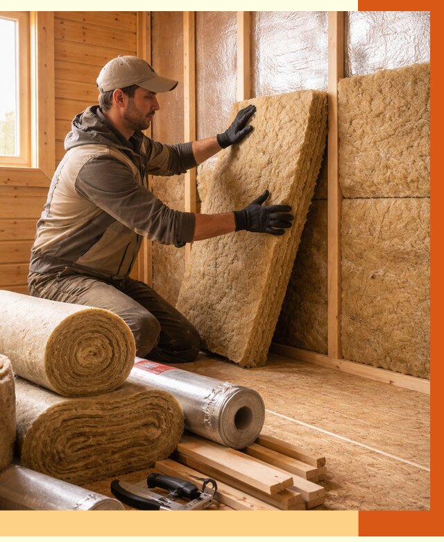 Утепление бани в Магадане под ключ от 4600 руб./м2 — утеплить потолок, пол и стены | ТепломастерМгд