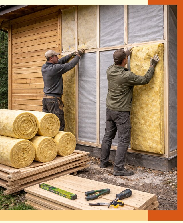 Утепление бани снаружи в Магадане от 86896 руб. под ключ | ТепломастерМгд