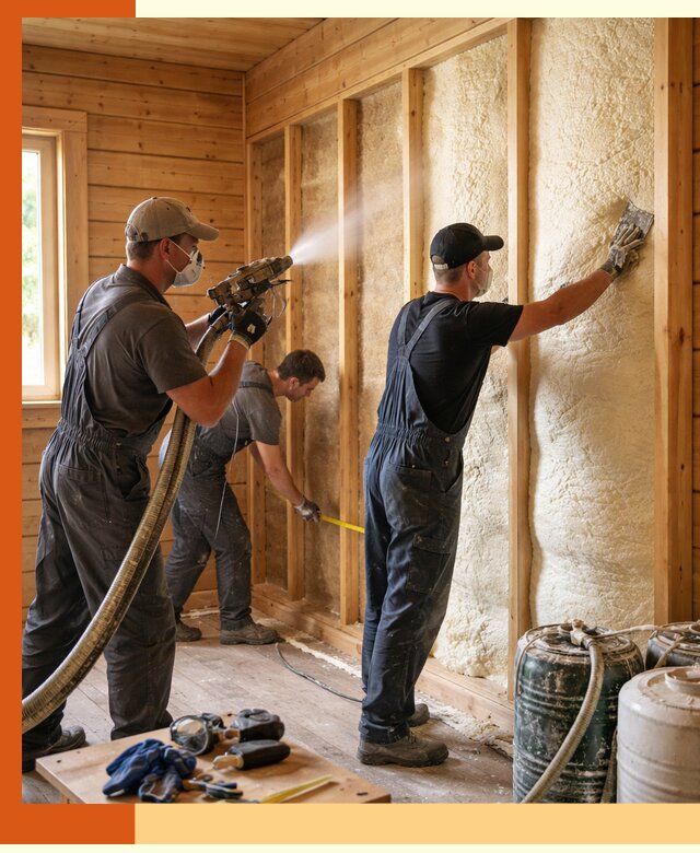 Утепление бани пенополиуретаном (ППУ) в Магадане