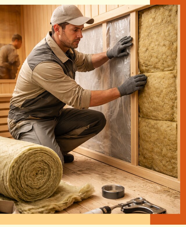 Утепление сауны изнутри в Магадане от 6645 руб. за м2 | ППУ, под ключ — ТепломастерМгд