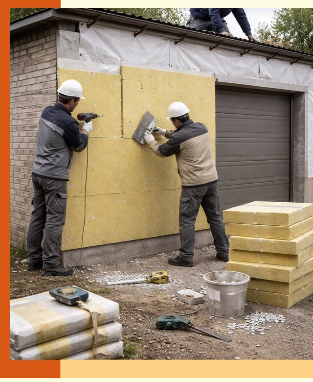 Утепление гаража снаружи в Магадане качественно и надёжно