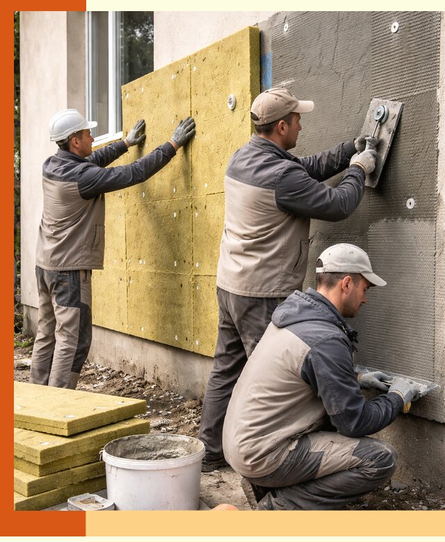 Утепление фасада под штукатурку в Магадане — энергоэффективная технология