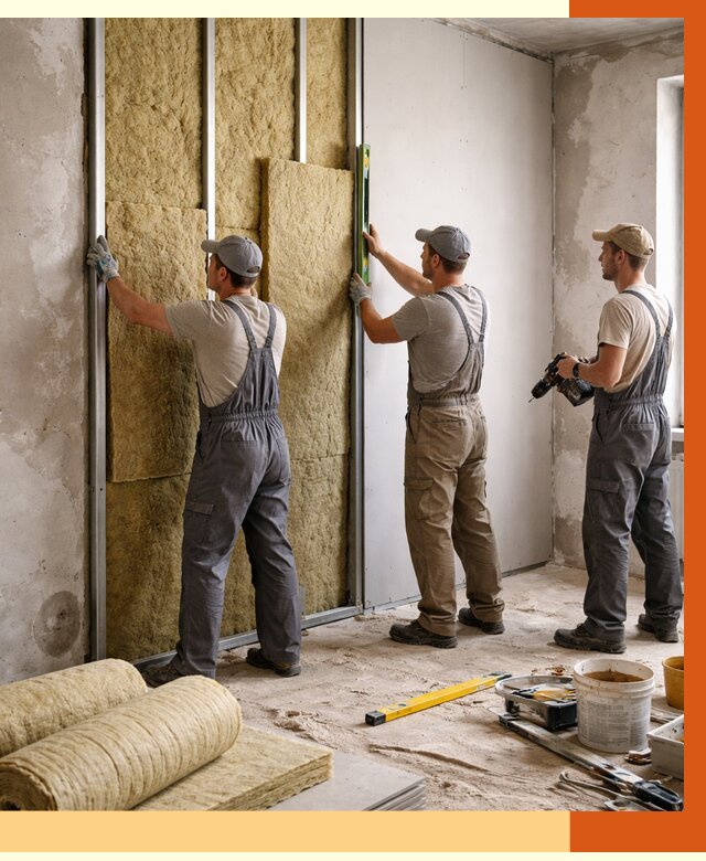 Утепление стен изнутри в Магадане от 2300 руб/м² под ключ | ТепломастерМгд