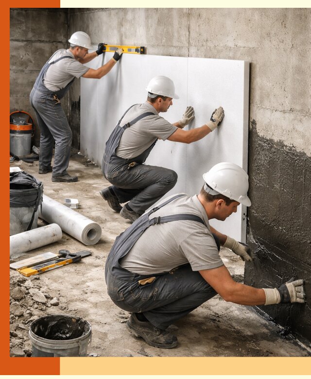 Утепление фундамента изнутри профессионально в Магадане