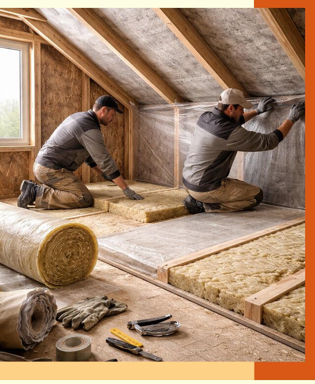 Утепление чердака в Магадане от 7667 руб/м² — теплоизоляция и комплексное утепление под ключ | ТепломастерМгд