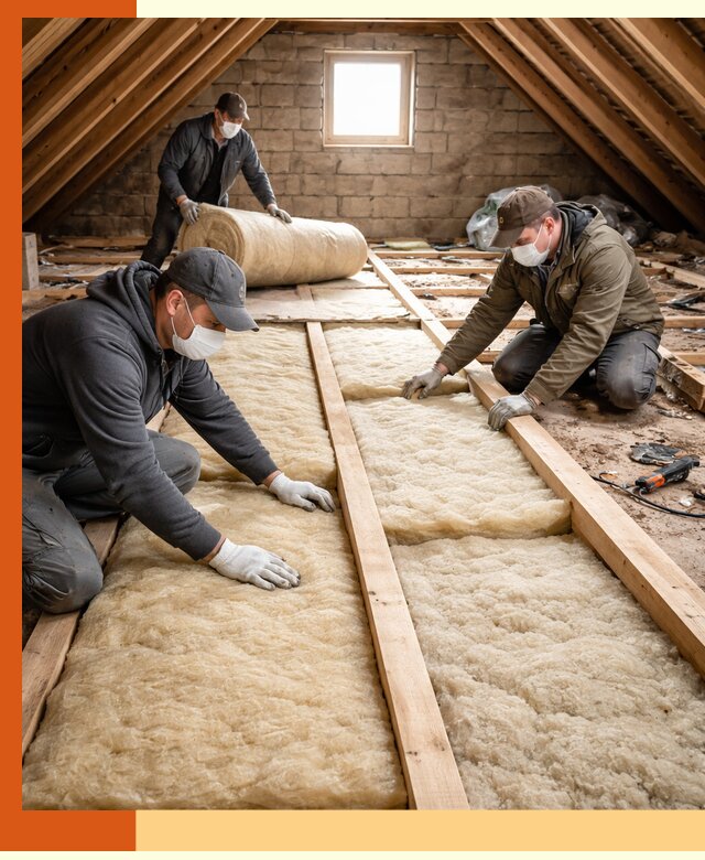 Утепление чердака в Магадане — профессиональная теплоизоляция кровли