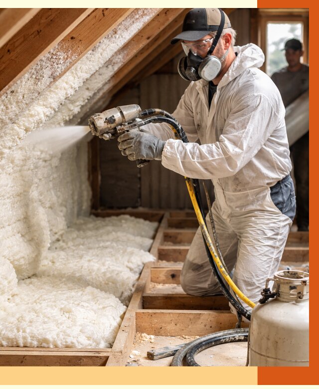 Утепление чердака ППУ в Магадане от 8812 руб./м2 — услуга под ключ | ТепломастерМгд