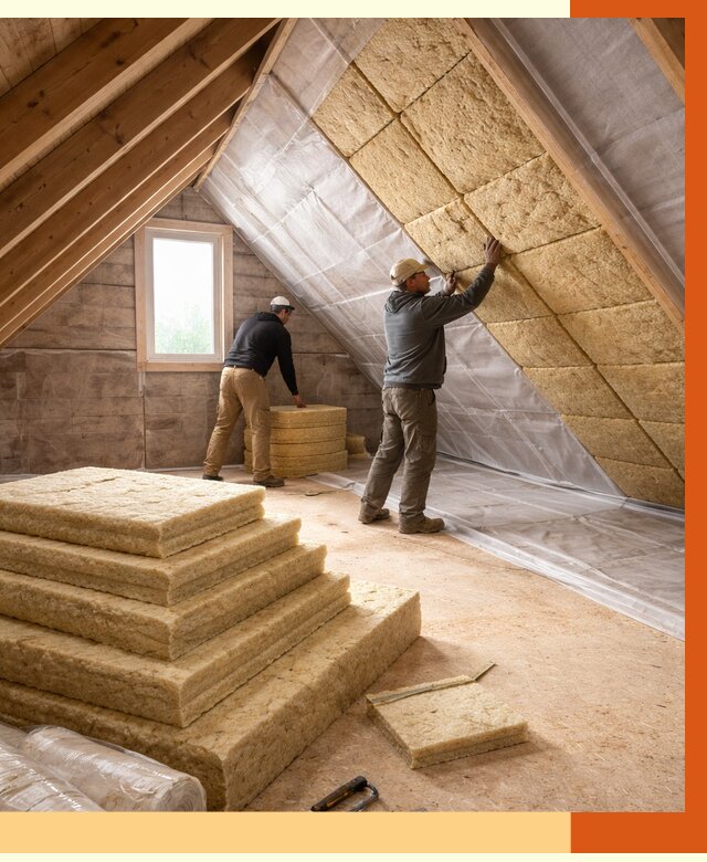 Утепление мансарды в Магадане от 2556 руб/м2 — комплексно и под ключ | ТепломастерМгд