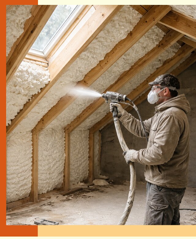 Утепление мансарды ППУ в Магадане быстро и надежно