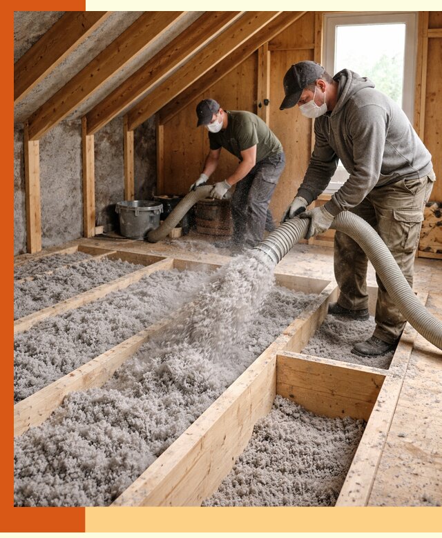 Утепление мансарды эковатой в Магадане с гарантией качества