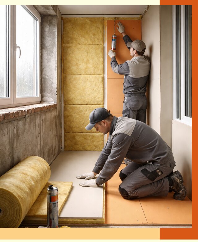 Утепление лоджии под ключ в Магадане от 6645 руб/м2 — комплексное решение | ТепломастерМгд