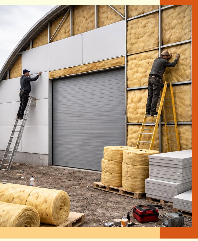 Утепление ангара пенополиуретаном в Магадане от 7361 руб./м² — комплекс от ТепломастерМгд