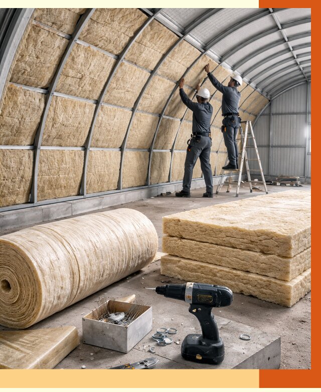 Утепление арочного ангара в Магадане от 3271 руб./м2 под ключ | ТепломастерМгд