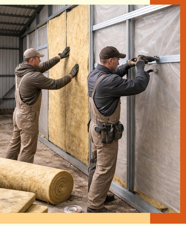 Утепление металлического ангара в Магадане от 4856 руб/м2 — услуги под ключ | ТепломастерМгд