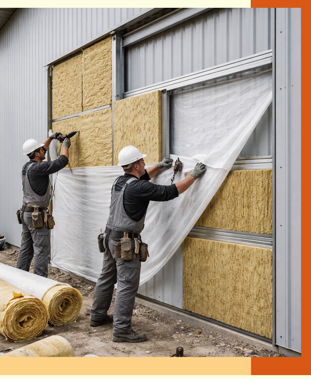 Утепление металлического склада в Магадане от 4600 руб/м2 — комплексное утепление под ключ | ТепломастерМгд