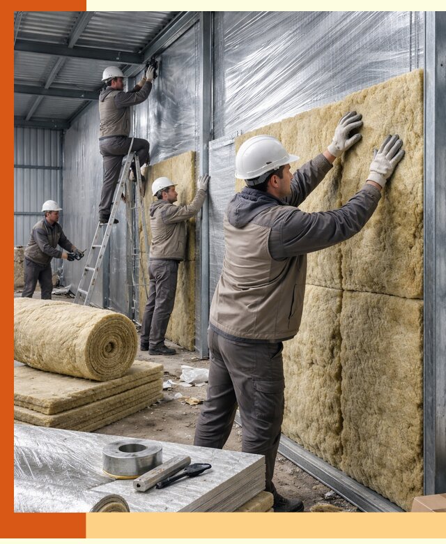 Утепление металлического склада в Магадане: теплоизоляция и герметизация