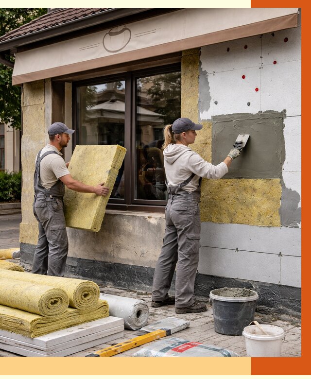 Утепление кафе в Магадане от 4294 руб/м2 — комплексно под ключ | ТепломастерМгд