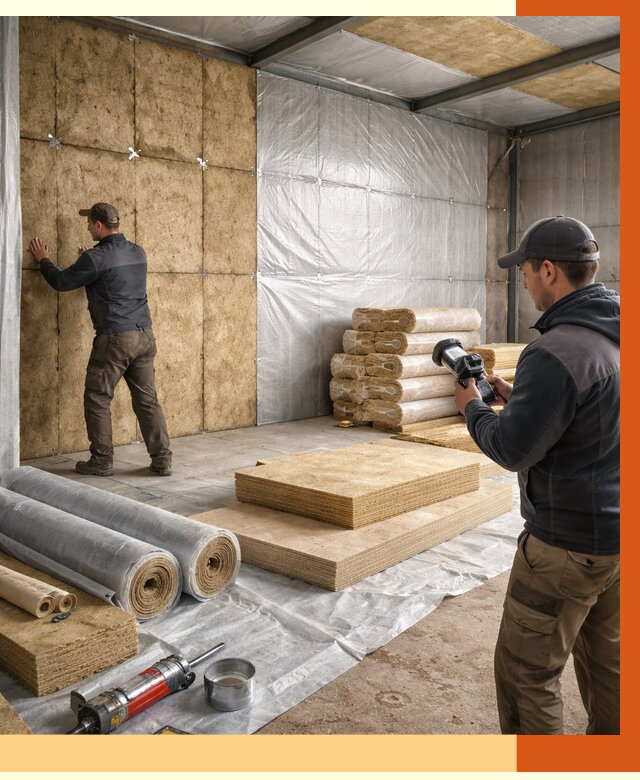 Утепление теплого склада в Магадане под ключ от 11756 руб/м² | ТепломастерМгд