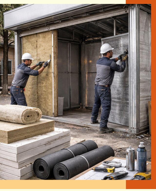 Утепление павильона шаурма в Магадане под ключ от 1227 руб. за м² | ТепломастерМгд