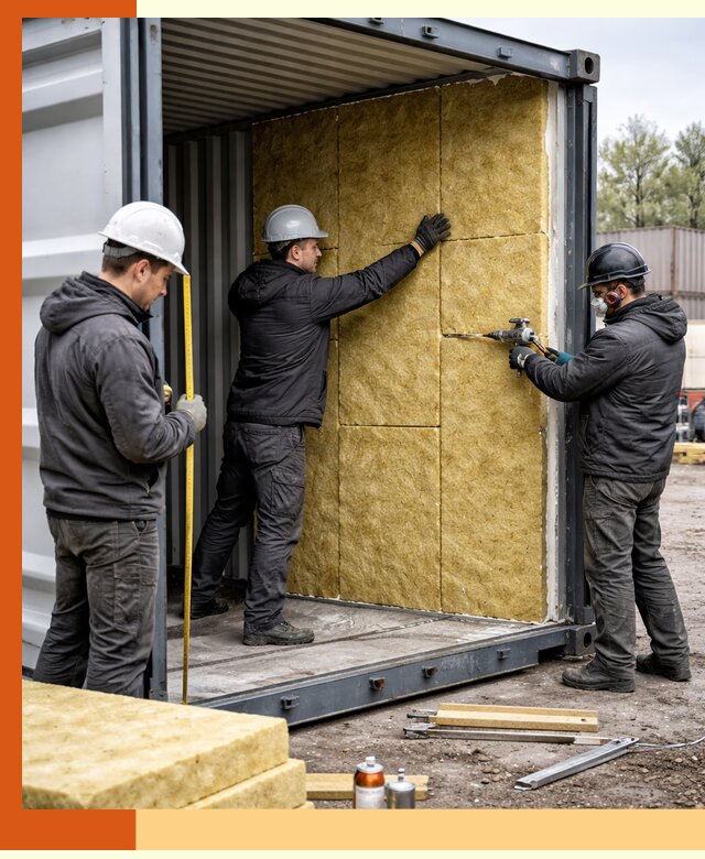 Утепление морского контейнера в Магадане: надежная теплоизоляция и защита