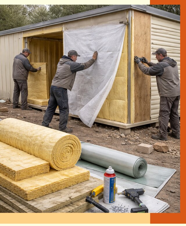 Утепление строительной бытовки в Магадане от 12779 руб. под ключ | ТепломастерМгд