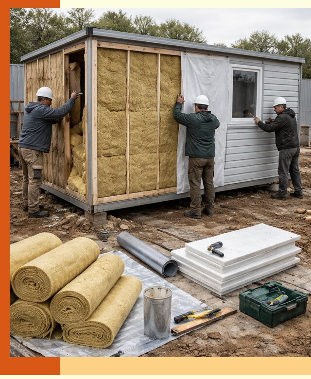 Утепление строительной бытовки под ключ в Магадане для любых условий
