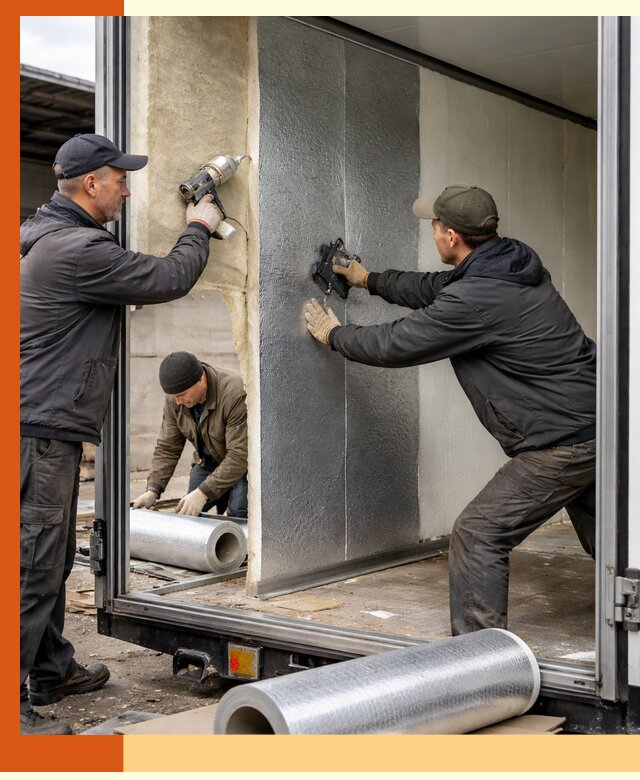 Утепление холодильного кузова в Магадане — монтаж и теплоизоляция