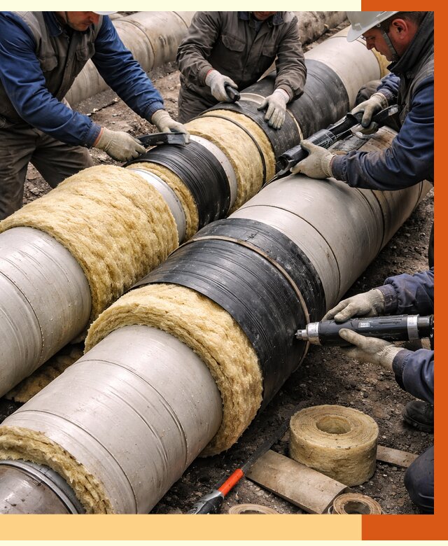 Утепление трубопровода в Магадане под ключ от 1891 руб. — надежно и выгодно | ТепломастерМгд