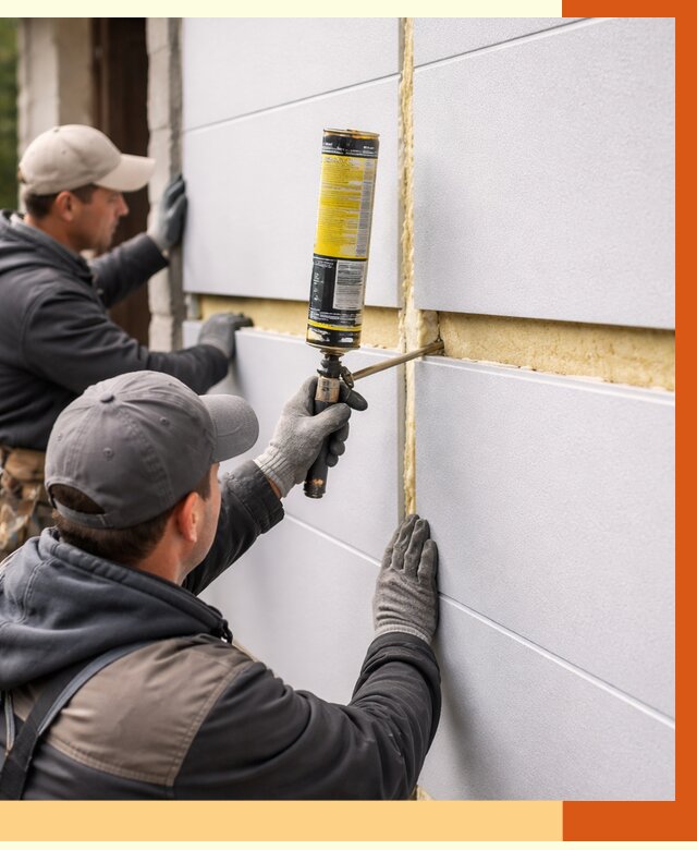 Утепление сэндвич панелей ППУ в Магадане от 4294 руб. за м2 | ТепломастерМгд