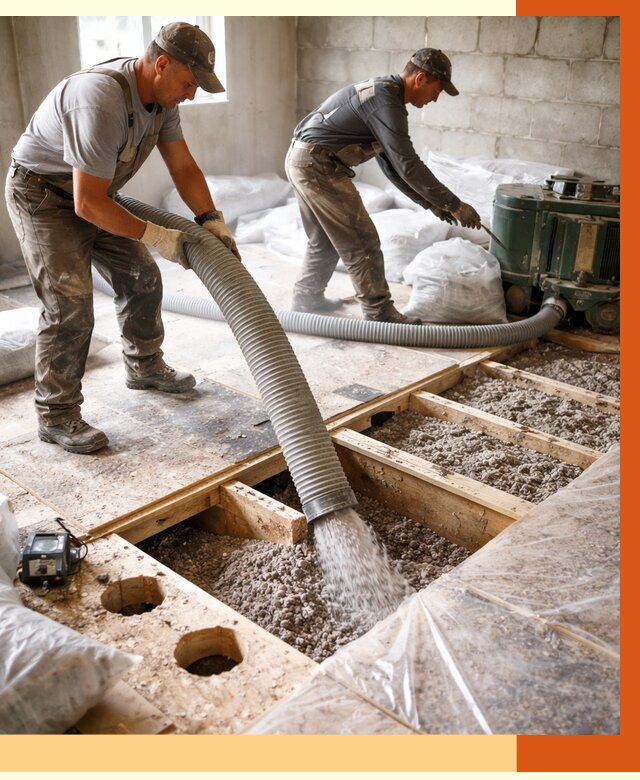 Заполнение пустот перекрытий в Магадане от 4600 руб. под ключ | ТепломастерМгд