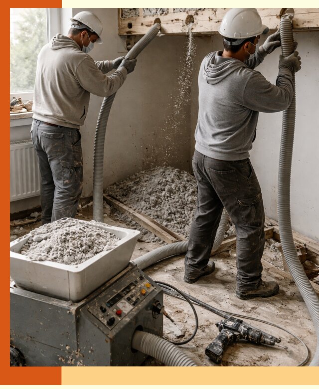 Заполнение пустот перекрытий пеной и наполнителями в Магадане