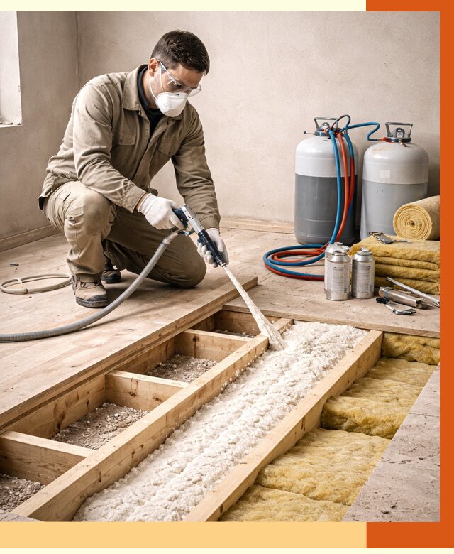 Заполнение полостей межэтажного перекрытия в Магадане от 4294 руб. | ТепломастерМгд