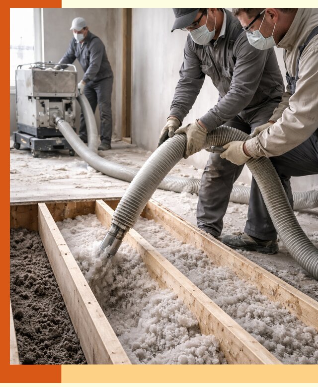 Заполнение полостей межэтажного перекрытия в Магадане эффективно и герметично