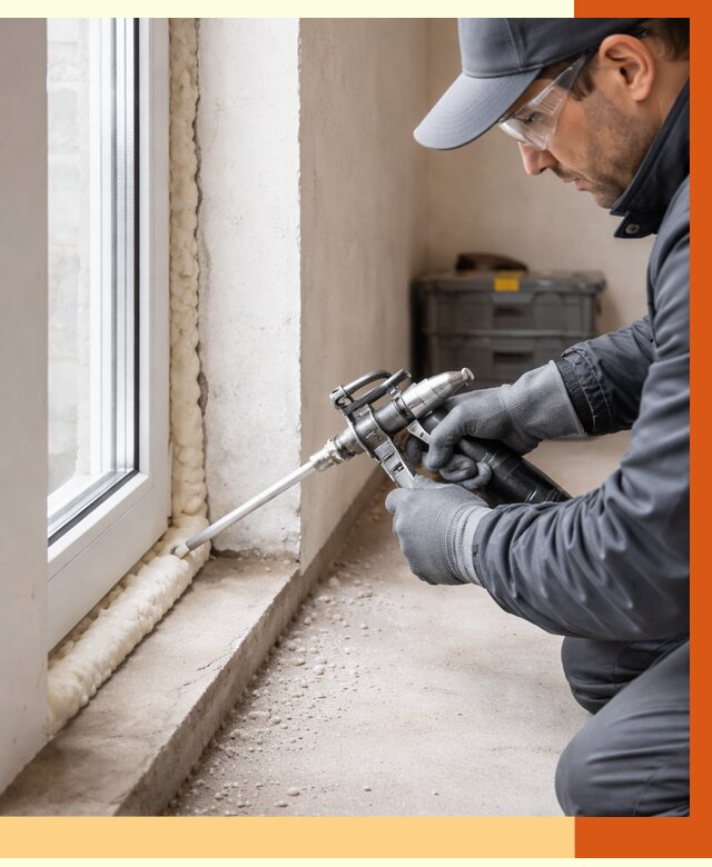 Герметизация стыков ППУ в Магадане от 1687 руб. за м2 — утепление примыканий под ключ | ТепломастерМгд