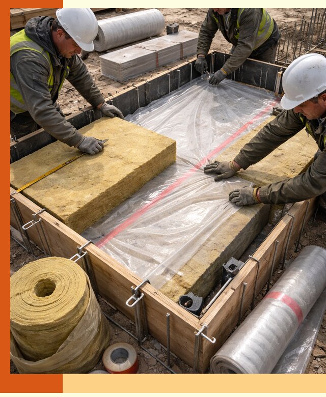 Теплоизоляция опалубки для строительства в Магадане