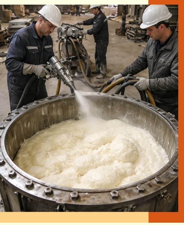 Заливка ППУ в емкости в Магадане от 7412 руб. — утепление емкости под ключ | ТепломастерМгд