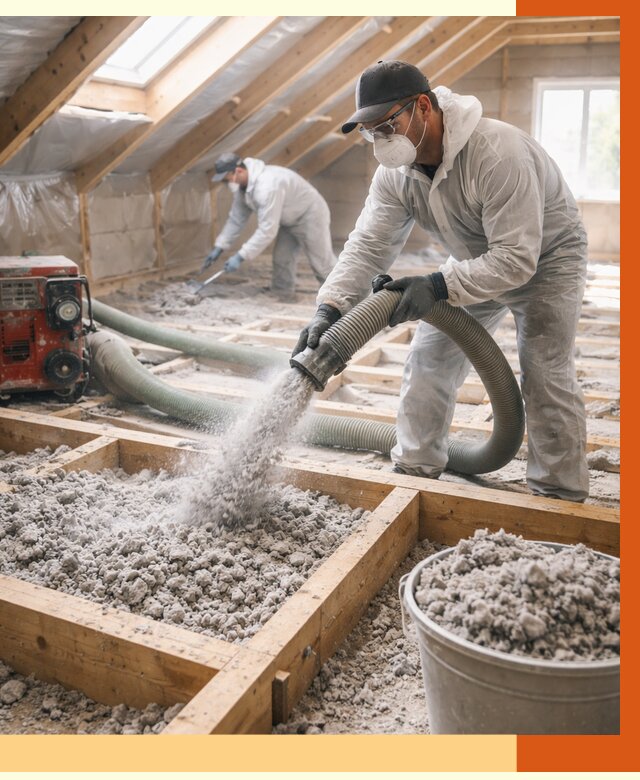 Утепление эковатой в Магадане от 3016 руб./м2 — монтаж и задувка | ТепломастерМгд