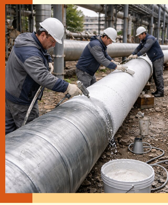 Утепление теплотрассы жидкой теплоизоляцией в Магадане