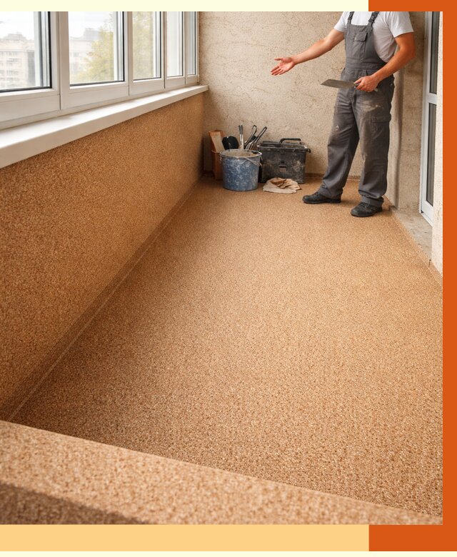 Утепление балкона жидкой пробкой в Магадане от 3731 руб/м² под ключ | ТепломастерМгд